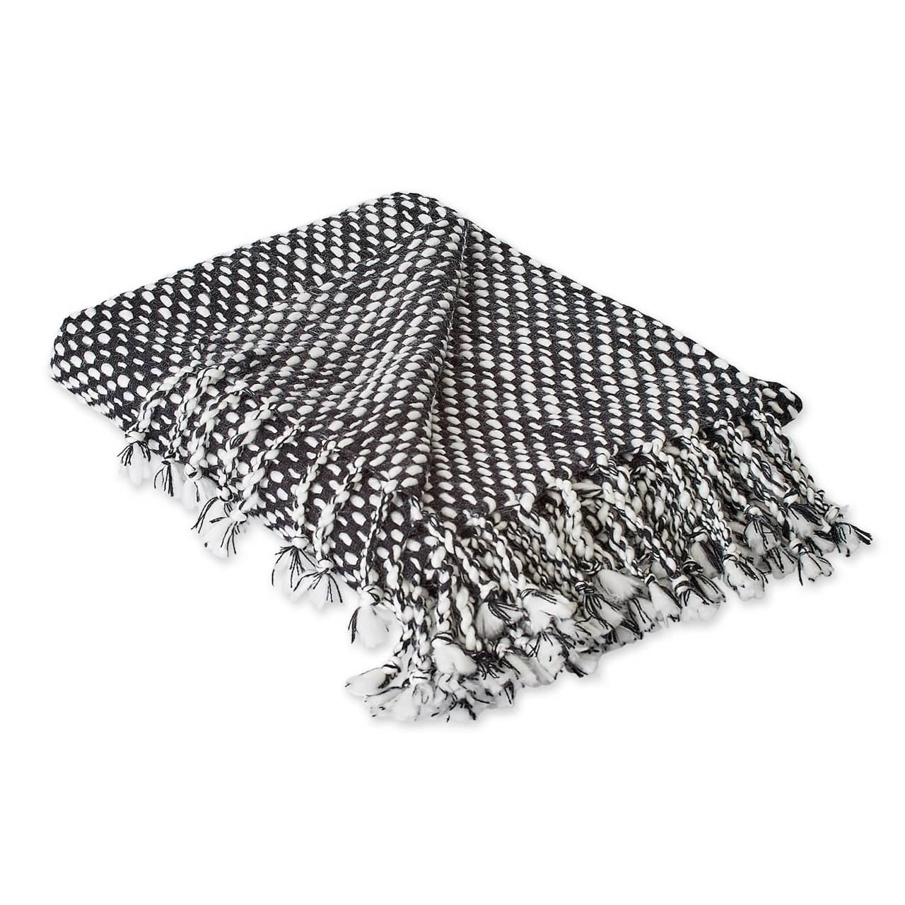 DII® Black & White Textured Acrylic Throw